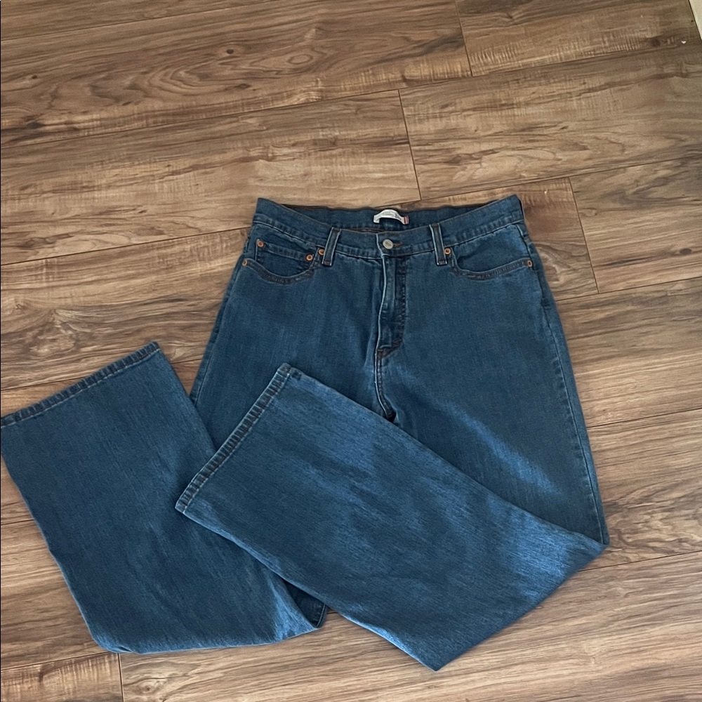 Levi's Women's Straight Leg Jeans in Deep Blue